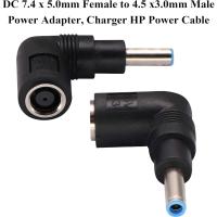 Adaptador de corriente de 90 grados para computadora, CC de 7,4 mm x 5,0 mm hembra a 4,5 mm x 3,0 mm macho, reemplazo para portátil (paquete de 2) - details 2