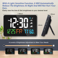 Reloj De Despertar Inteligente Con Estación De Meteorología Termómetro Y Higrómetro Tuya WiFi Compatible Con Smart Life Para El Hogar - details 1