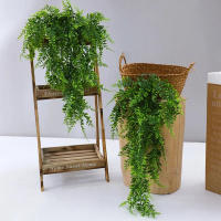 90cm Hojas De Fernés Persa Vines Artificiales Para Decoración De Habitaciones Casas Bodas Y Fiestas Decoración De Pared Balcón - details 1