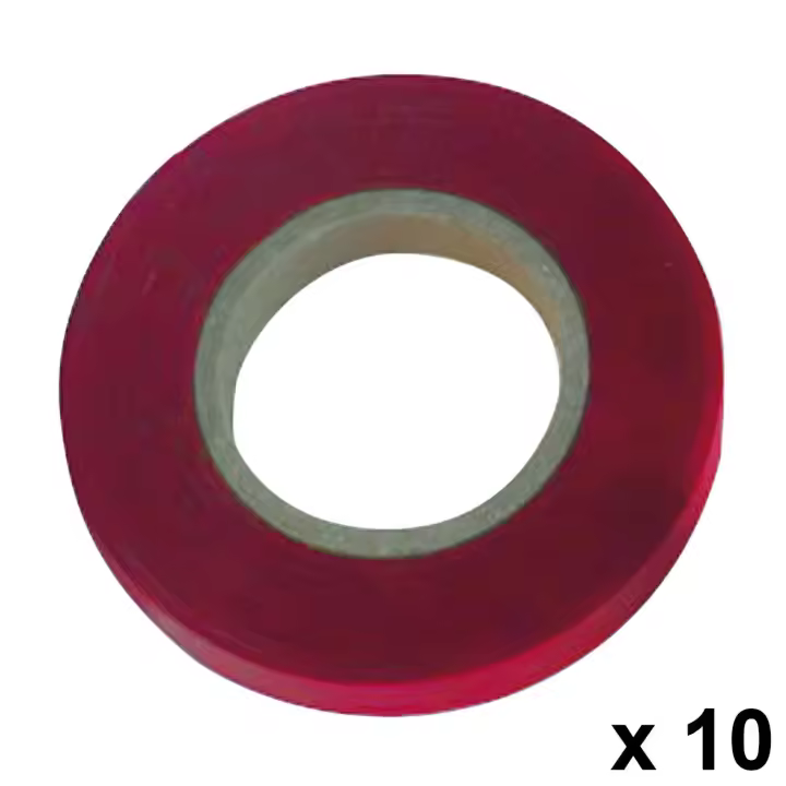 SANCO STORE - SATURNIA Cinta Para Atadora 11 x 0,15 mm. x 26 metros Rojo (Pack 10 Rollos) - 1