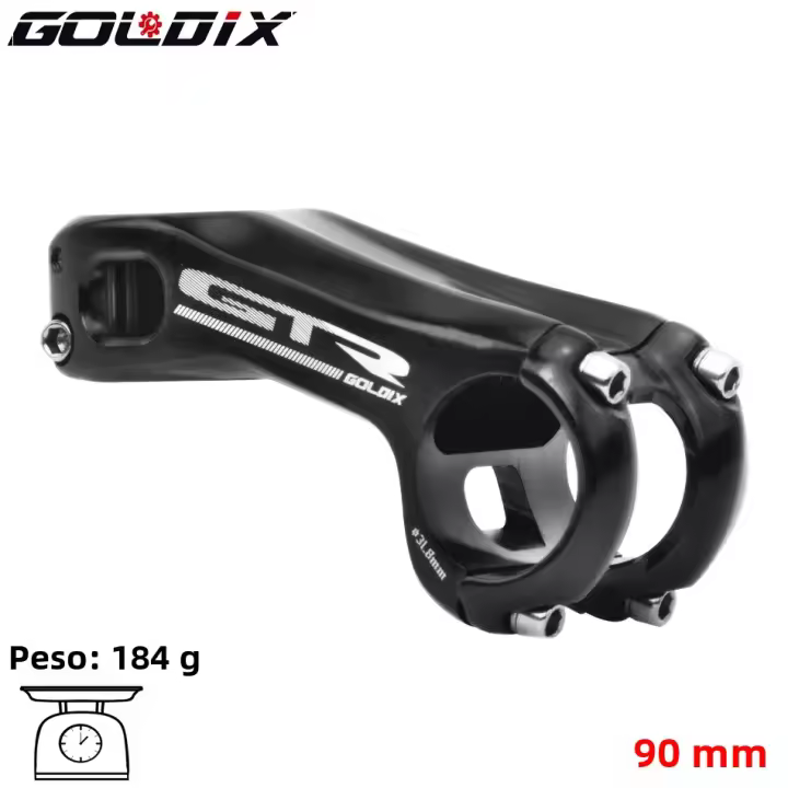 Goldix Gtr Cnc Manillar De Bicicleta Montaña Y Carretera Negativo 17 Grados 80-90-100mm Tornillo De Bicicleta BMX Piezas De Suelo - 1
