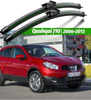 Limpia Parabrisas Delantero Puntas De Limpieza Para Nissan Qashqai J10 2006-2013 Accesorios De Cepillo De Ventana Negro Y Verde Resistente a Temperaturas De -40℉ a +158℉ - details 0