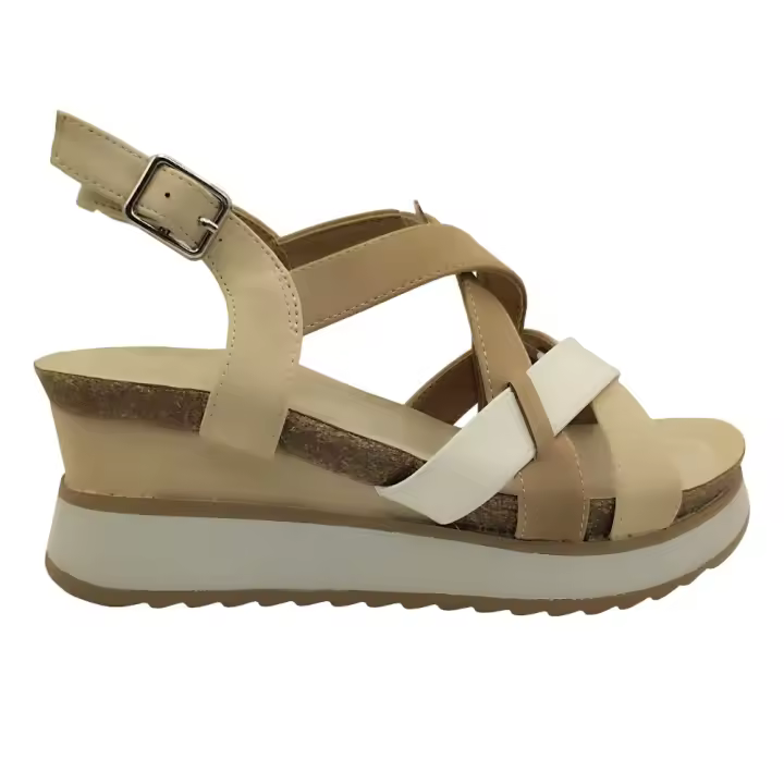 Moocci 3323 - Sandalia Deportiva con Tiras Cruzadas y Cuña de 7 Cm - 1