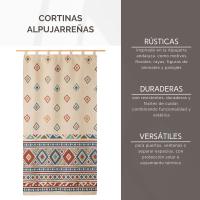 Lanovenanube - Cortina alpujarreña con trabillas ROMBOS Nº58 de 140x260 cm - details 2