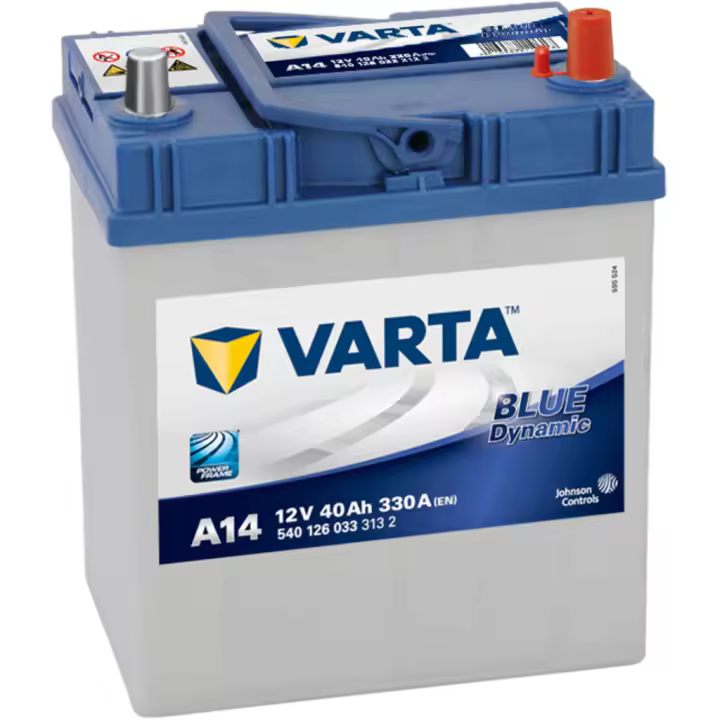 Batería de Coche Varta A14 Blue Dynamic 12V 40Ah 330A - Alta Calidad y Rendimiento - 1