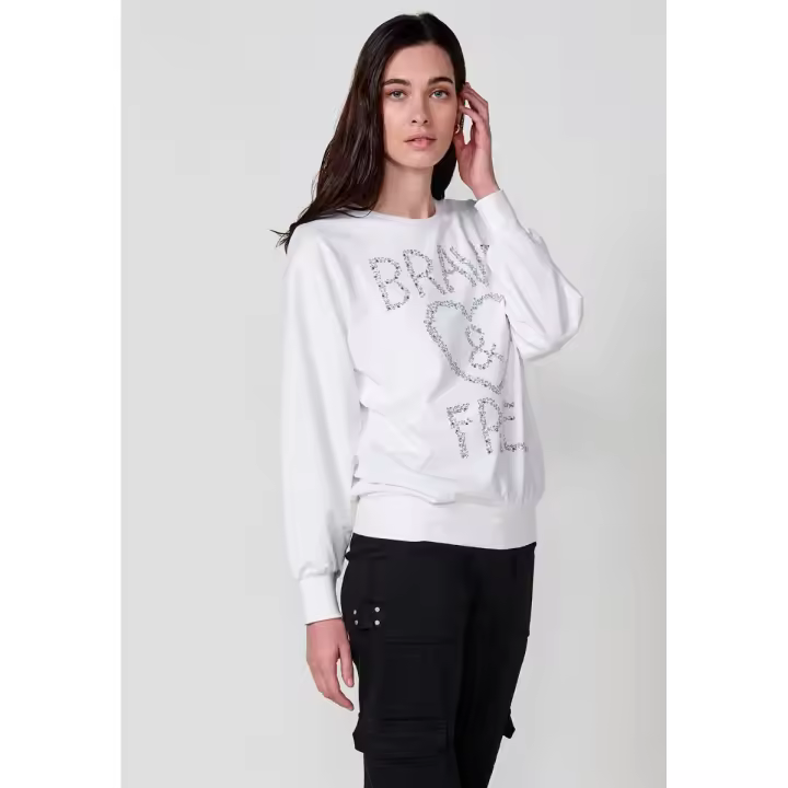 Koroshi Sudadera de felpa de mujer color off white - 1