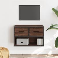 vidaXL Mueble TV madera ingeniería y metal 60x31x39,5 cm en color Roble Sonoma/Gris sonoma/Roble ahumado y más | almacenamiento funcional diseño moderno para baño dormitorio sala - details 3