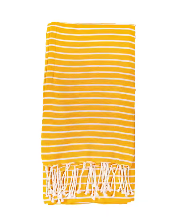 SUN & SURF Pareo Rayas Kikoy Con Rizo 90X170CM Doble Textura - Toalla Resistente Playa Sol y Piscina - 1