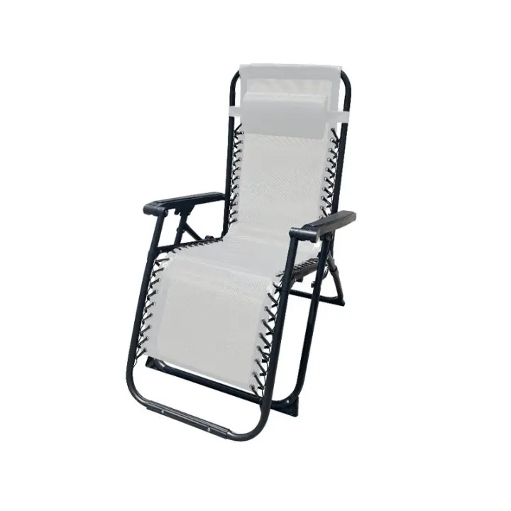 Marbueno Tumbona Plegable Acero Con Cojin Jardin y Piscina 90X66X108 cm Gravedad Cero Gris 10009 - 1