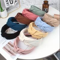 Nueva Moda Diademas Con Nudo Para Mujeres Color Sólido Cinta De Tela Ancha Accesorio De Cabello Suave Diadema Decorativa Para Todas Las Estaciones - details 2