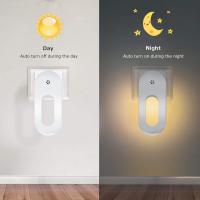 Luz Nocturna De Pared Con Sensor De Atardecer EU/US Plug Bombilla Caliente Blanca Ahorradora De Energía Para Habitación De Niños Y Dormitorio - details 1