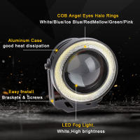 Faros LED COB Automáticos 12V Luz Diurna DRL Impermeables Con Señal De Faros Antiniebla Luz Angel Eyes Para Coche - details 18