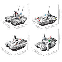 SEMBO 4IN1 Bloques De Construcción Para Niños Modelo De Tanque Militar Vehículo De Batalla Principal Juguete Educativo Para Niños Mayores De 6 Años Regalo Para Niños - details 6