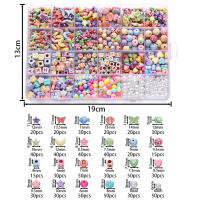 Kit De Manualidades Para Pulseras De Amistad Con 780 Piezas De Abalorios De Acrílico Y Imitación De Perla Forma De Estrella Colorida Para Creación De Joyería DIY Unisex - details 1