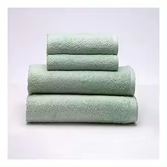 Sancarlos -  Juego de 4 Toallas Ocean, 2 de Lavabo y 2 de Baño, Color Verde empolvado, 100% Algodón, 550gr/m2 - 1