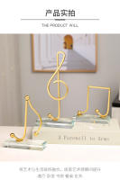 Decoración Creativa De Notas Musicales De Lujo Para Entrada Sala De Estar TV Armario De Vino Oficina Figura Metálica De 15cm - details 10