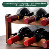 Estante De Vino Para 8-12 Botellas Soporte De Cocina Organizador De Barra Ecológico Y Espacioso Para Cubas Y Botellas De Vino Rojo - details 7