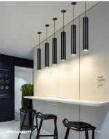 Lámpara Colgante De LED Moderna En Tubo Largo Cilindrica Para Cocina Y Comedor IluminaciónSuspension Con Cordón Estilo Contemporáneo - details 2