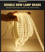 Tira De Luz LED Flexible 220V Doble Fila SMD2835 180Leds/m Impermeable Con Enchufe EU 1-15M 3000K 4000K 6000K Para El Hogar - details 3