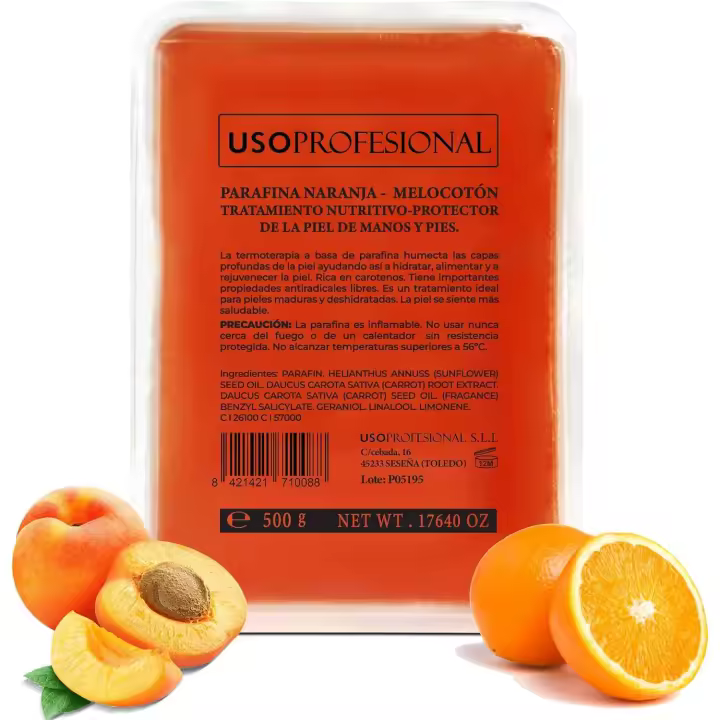 Parafina Naranja Melocotón | Parafina para Manos y Pies Tratamiento Nutritivo Protector de la Piel - 1