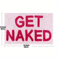 Alfombra De Baño Rosa Get Naked Alfombra Tejida Suave Para Baño Y Entrada Decoración De Sala De Estar Alfombra Antideslizante Resistente Al Desvanecimiento Para Adultso - details 0