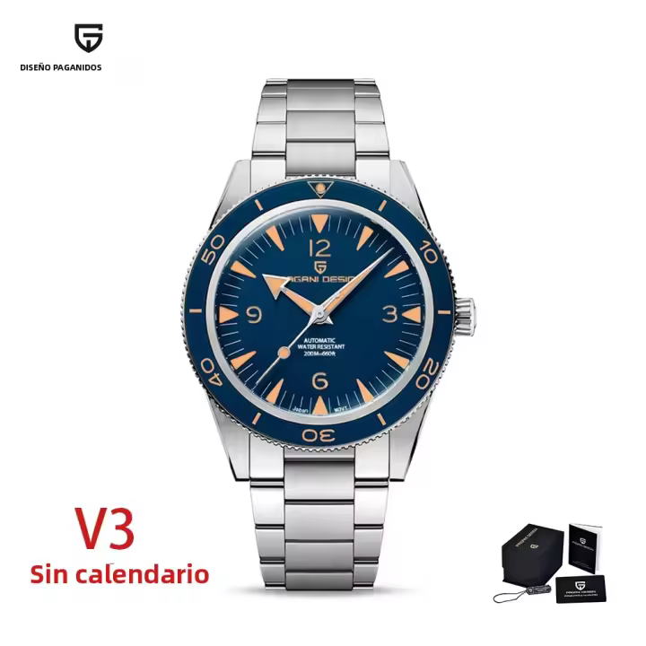 Reloj Mecánico Automático PAGANI DESIGN 41mm Para Hombre Resistente Al Agua 200m Cristal De Zafiro Marca PAGANI DESIGN - 1