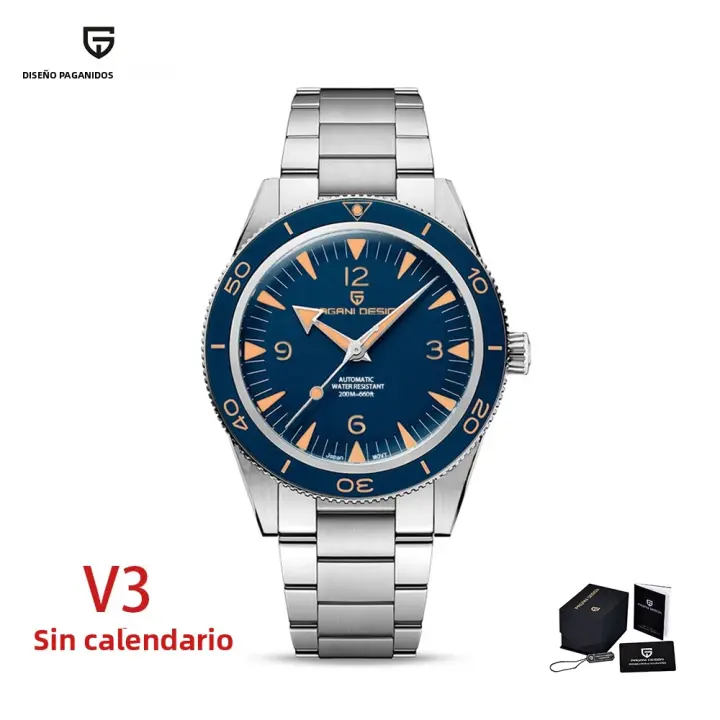 Reloj Mecánico Automático PAGANI DESIGN 41mm Para Hombre Resistente Al Agua 200m Cristal De Zafiro Marca PAGANI DESIGN - 1