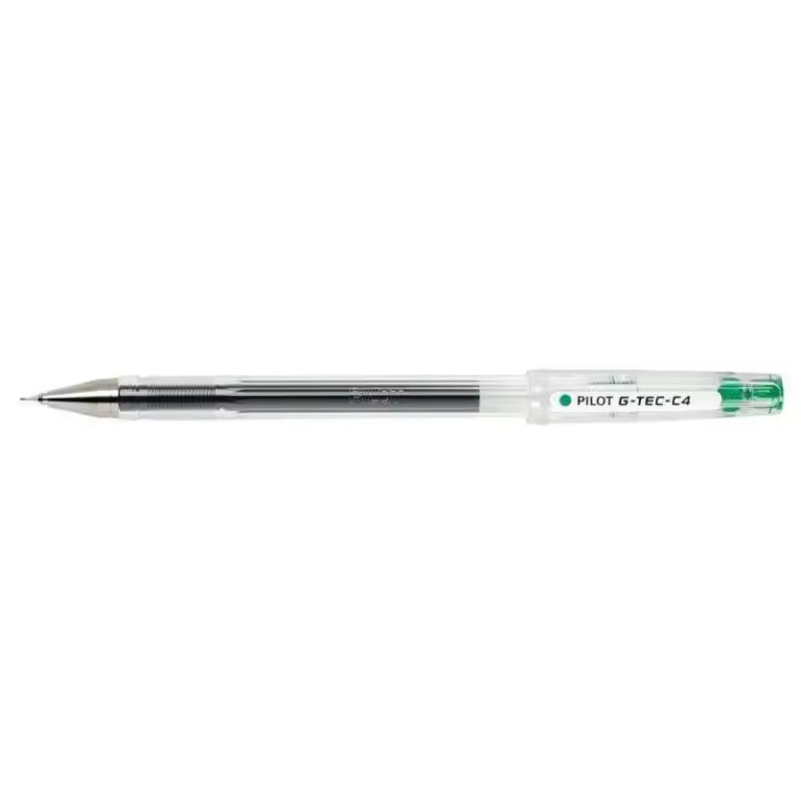 Pilot boligrafo de gel g-tec c4 - extra fino - recargable - punta de bola 0.4mm - trazo 0.2mm - color verde (12 uds) - 1