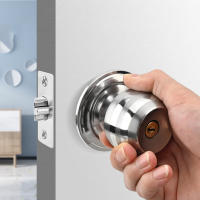 Perilla De Puerta Con Cerradura De Acceso Controlado Para Interiores Y Exteriores Apto Para Habitaciones Baños Material De Acero Inoxidable - details 4