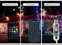 Luces De Navidad Faeirys LED Cadena Bluetooth WS2812B RGBIC Direccional Música Garlanda Decoración De Fiesta Boda USB DC5V Control Remoto Y APP - details 10