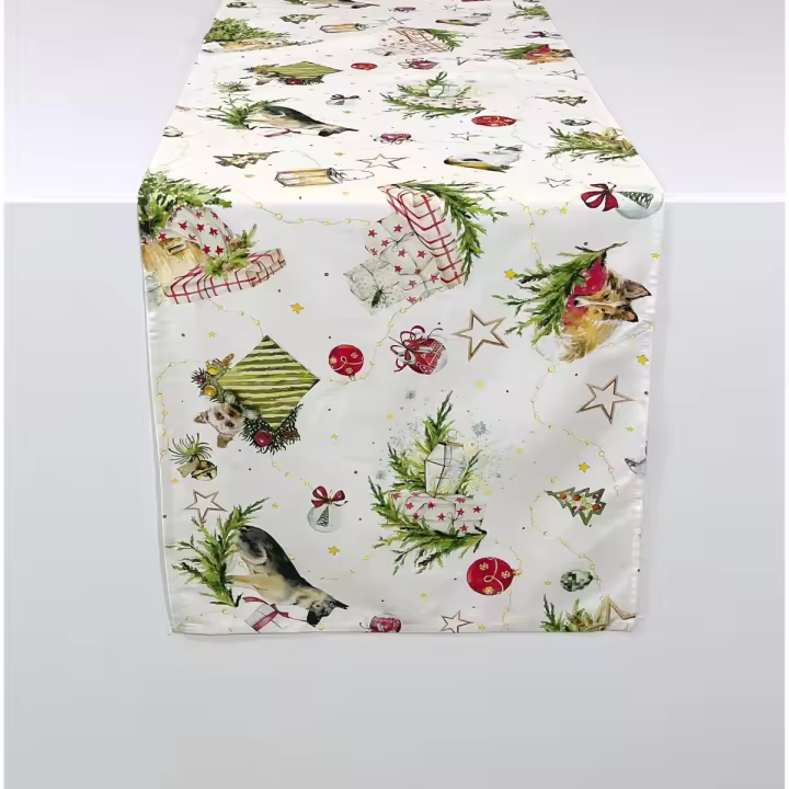 NAF NAF - Camino de mesa de Navidad PUPPIES 50x150 cm - 1