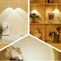 Lámpara De Noche Inalámbrica Proyector De Atardecer Luz LED Para Decoración De Hogar Cocina Armario Dormitorio Iluminación Redonda Con Batería Incluida - details 0