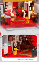 HUIQIBAO Bloques De Construcción Navideñas MOC Casa De Santa Claus Modelo Exclusivo Para Niños Y Adultos Juguetes De Cabaña DIY Regalo De Año Nuevo - details 6