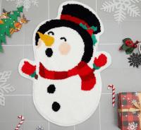 VIKAMA1PC Alfombra De Navidad De Peluche Sintético Para Dormitorio Estilo De Dibujos Animados Fácil De Limpiar Tapete Para Mesa De Noche Decoración Del Hogar Antideslizante Resistente Al Desvanecimiento - details 9
