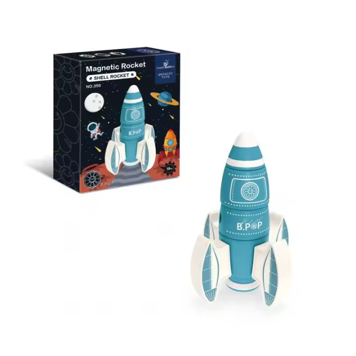 BP Set de Construcción Magnético Nave Espacial 8 Piezas - Juego Educativo para Niños - 1
