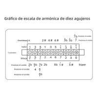 Harmonica Blues De 10 Agujeros 20 Aros Para Principiantes Con Placa De Arcilla De Cobre Marrón / Negro Regalo De Órgano De Bocina - details 14