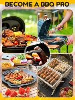 Pinzas De BBQ Para Gachas Y Carne De Acero Inoxidable Con Mango Largo Para Cocinar Hot Dogs Y Bacon En La Parrilla Herramienta De Cocina - details 4