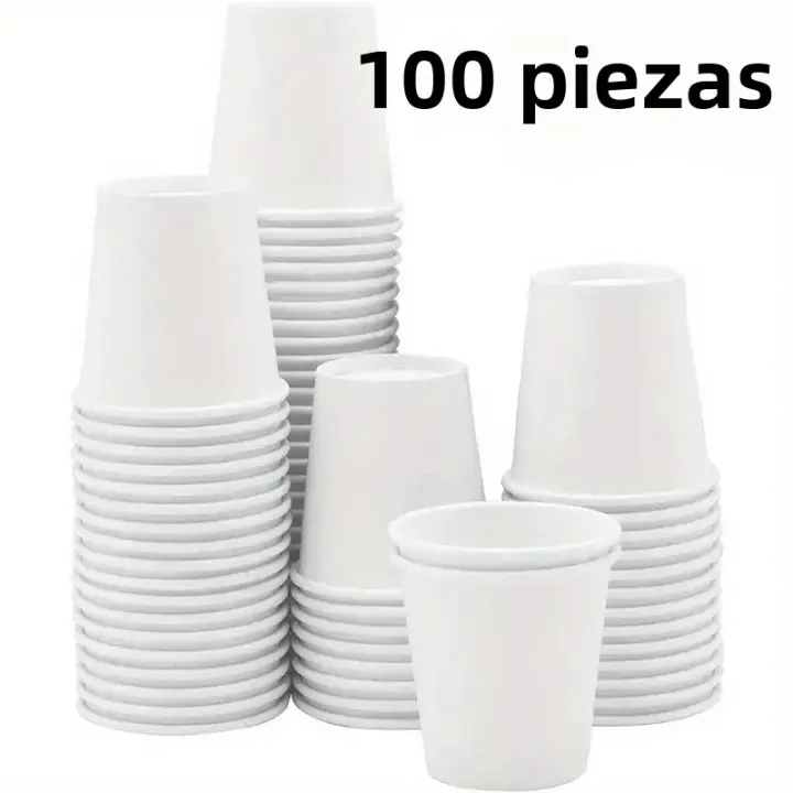 Cucharas De Papel Desechables Pequeñas 50/100PCS Resistente Y Duradera Para Café Caramelo Prueba De Supermercado Fiesta - 1