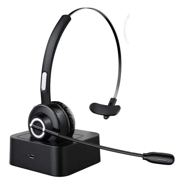 Auriculares Inalámthricos TECKNET with Micrófono - Cancelación de Ruido - Para Call Center, PC, Móvil-Chat Claro-Claro - 1