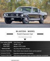Modelo De Coche Clásico En Escala 1/32 Metálico GT500 1967 MUSTANG Colección De Juguetes Vintage Regalo Para Niños - details 0