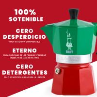 Bialetti Cafetera Clásica Italiana - Moka Express Tricolor, distintos tamaños 3 y 6 Tazas de Café - Cafetera Italian Collection Verde y Rojo de Aluminio  - Adecuado para hornillos de gas y placas eléctricas - details 2
