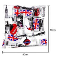 Coshano Cama para Perros Gatos con acolchado cojín grueso y cómodo 60x60x10 Estampado Inglaterra - details 2