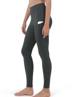 Leggings De Yoga Para Mujer Con Bolsillos Cintura Alta Modeladora Pantalones De Ejercicio De Spandex Y Poliéster Talla Verdadera - details 2