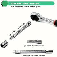 Juego De Llaves De Fijación De 46 Piezas Para Coche Motocicleta Bicicleta Herramientas De Reparación Combinadas Llaves De Fijación De Manga Destornilladores - details 5