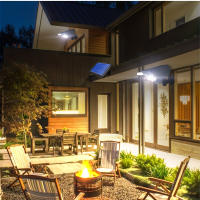 Lámpara Solar LED Exterior 77 LEDs Con Sensor De Movimiento Luz De Fosa Impermeable Inalámbrica Falso Cámara De Seguridad Para Porche Jardín Patio - details 1