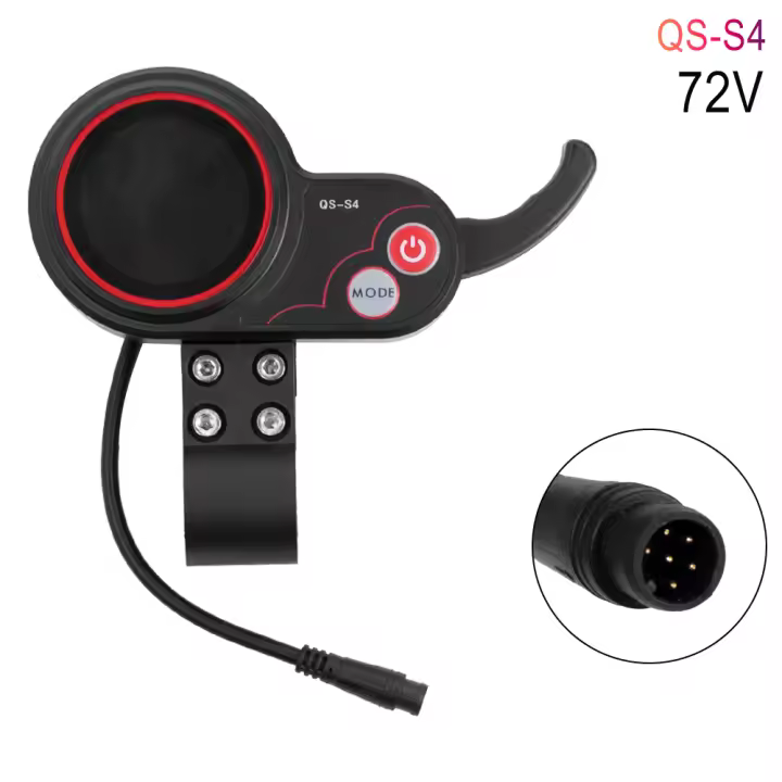 Muestra De Control Eléctrico Para Patinete Eléctrico 6PIN Compatible Con Zero 8 9 10 8X 10X E-scooter Kit De Pantalla LCD De Táctil QS-S4 Piezas De Repuesto - 1