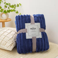 Manta Gruesa De Color Sólido Con Rayas Anchas Manta Suave Y Cálida Para Sofa Y Cama Cubierta De Tela Para Decoración De Dormitorio En Casa - details 8