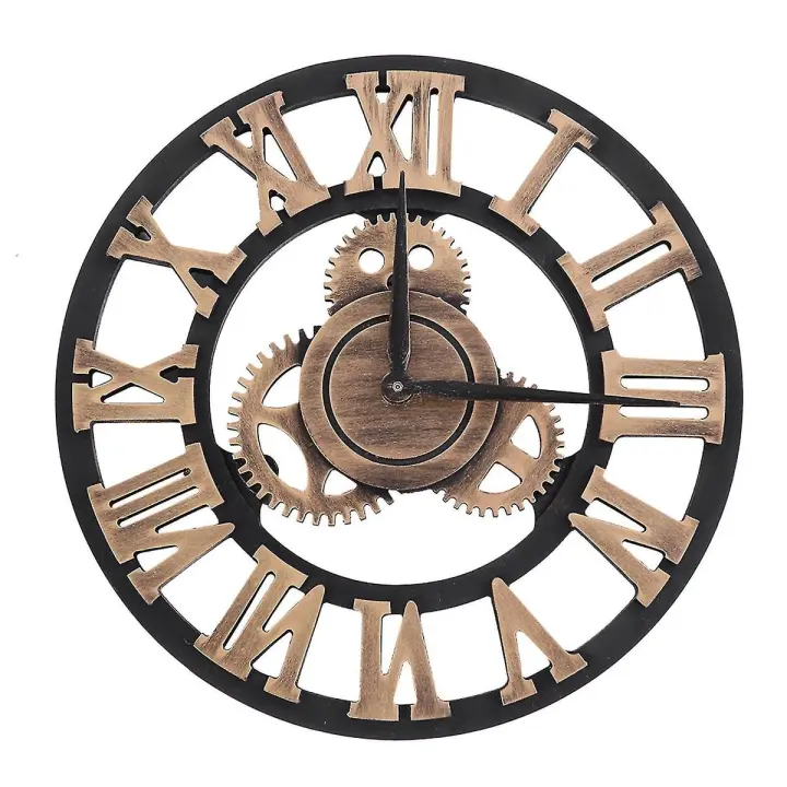 Reloj de pared Vintage: artesanía rústica 3D - 1