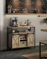 Armario de cocina, elegancia rústica para tus festines, diseño en madera marrón con puertas de correderas y paneles de malla, versátil y funcional, ¡descubre la calidez en cada rincón! - details 33