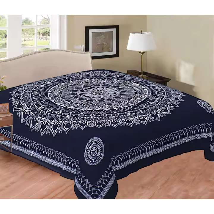 Printex-Tapiz with Estilo de Mandala Indio-220x240 cm- Pareo Manta Picnic,Yoga, Antiarena, Multiusos, Decoracion Cocina, Toalla de Playa - 1